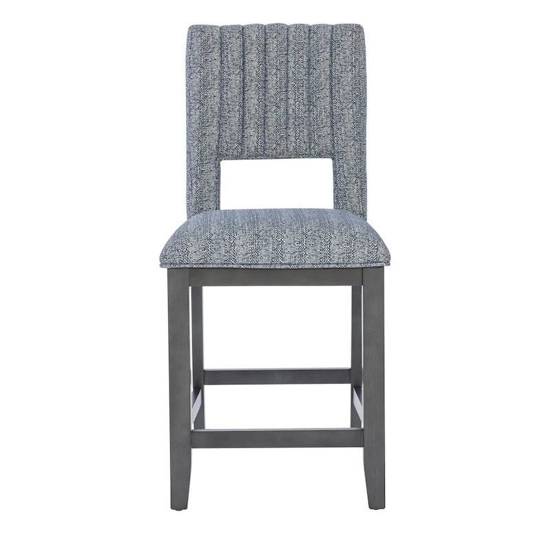 Ensemble de salle à manger Wilson en bois gris, 7 pièces, hauteur de comptoir