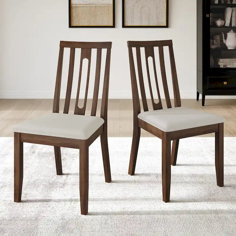 Ensemble de salle à manger contemporain moderne en bois de 7 pièces CraftPorch