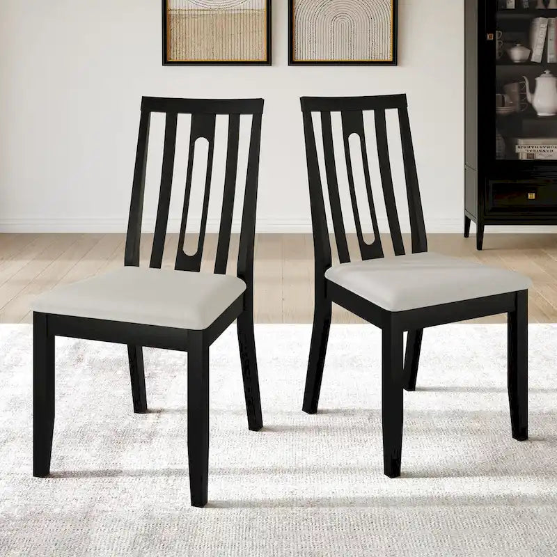 Ensemble de salle à manger contemporain moderne en bois de 7 pièces CraftPorch