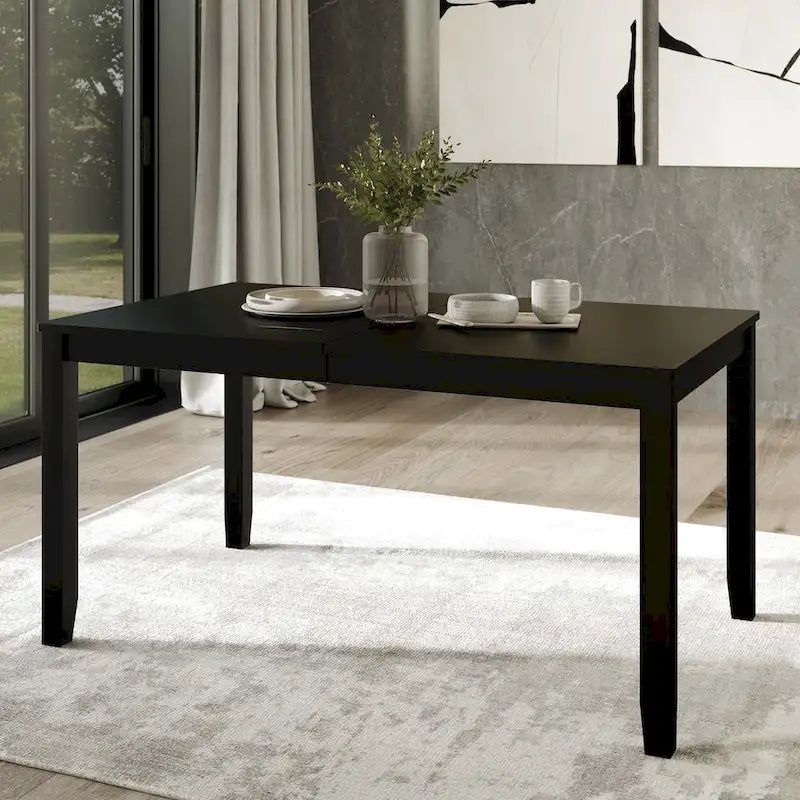 Ensemble de salle à manger contemporain moderne en bois de 7 pièces CraftPorch