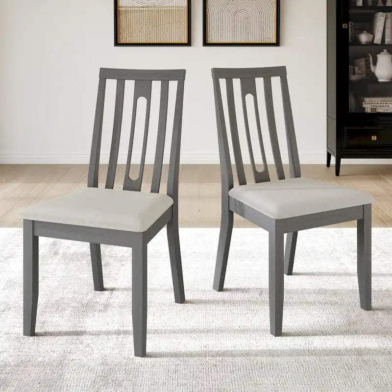 Ensemble de salle à manger contemporain moderne en bois de 7 pièces CraftPorch