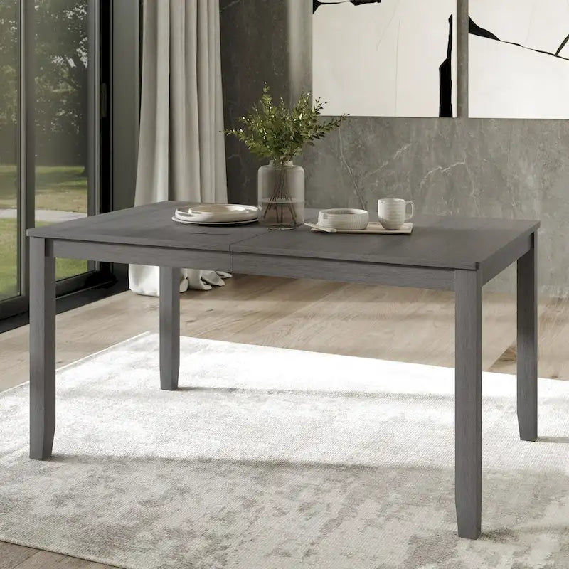 Ensemble de salle à manger contemporain moderne en bois de 7 pièces CraftPorch
