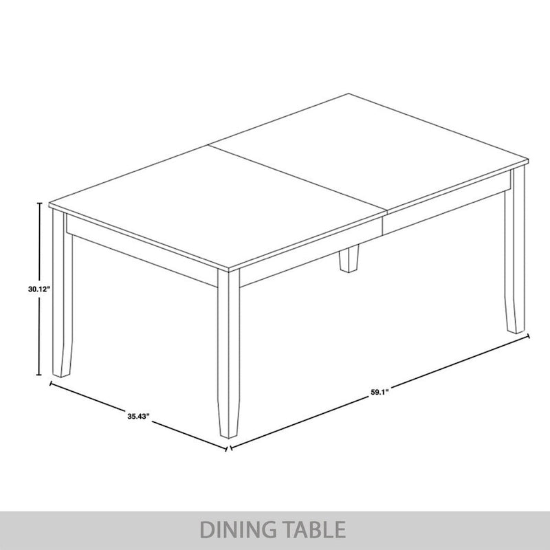 Ensemble de salle à manger contemporain moderne en bois de 7 pièces CraftPorch