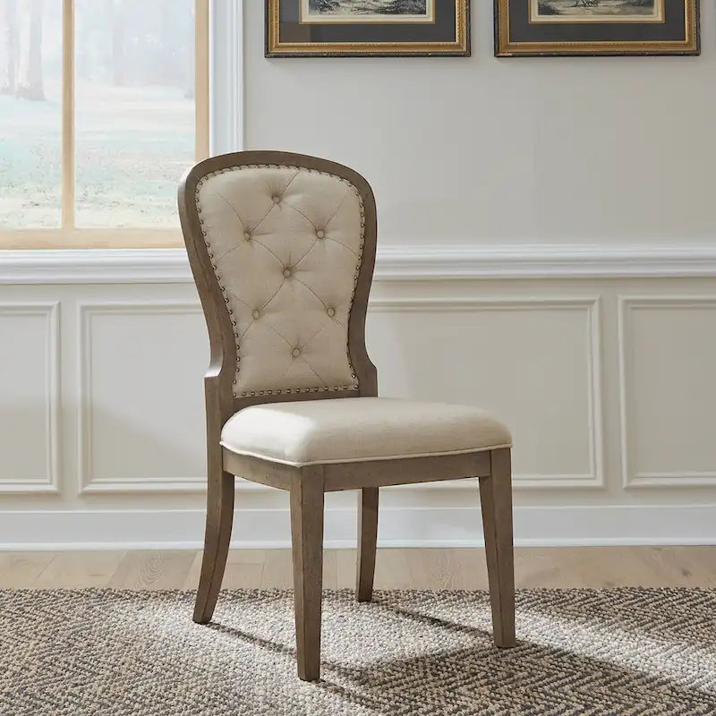 Table rectangulaire de ferme Americana taupe poudré avec chaises de salle à manger, diverses options
