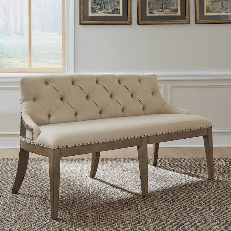 Table rectangulaire de ferme Americana taupe poudré avec chaises de salle à manger, diverses options