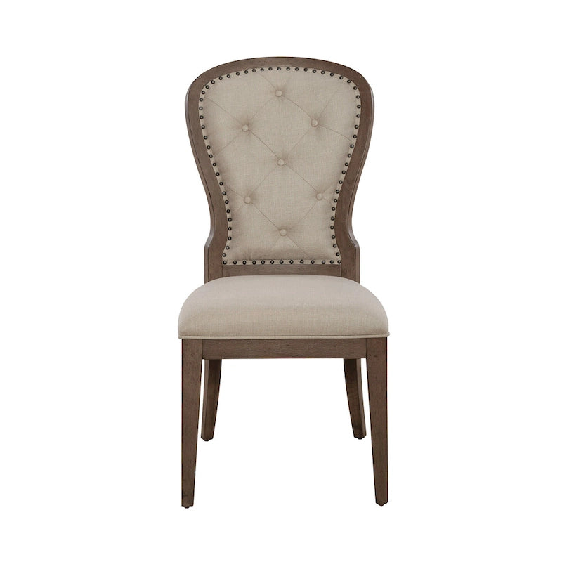 Table rectangulaire de ferme Americana taupe poudré avec chaises de salle à manger, diverses options