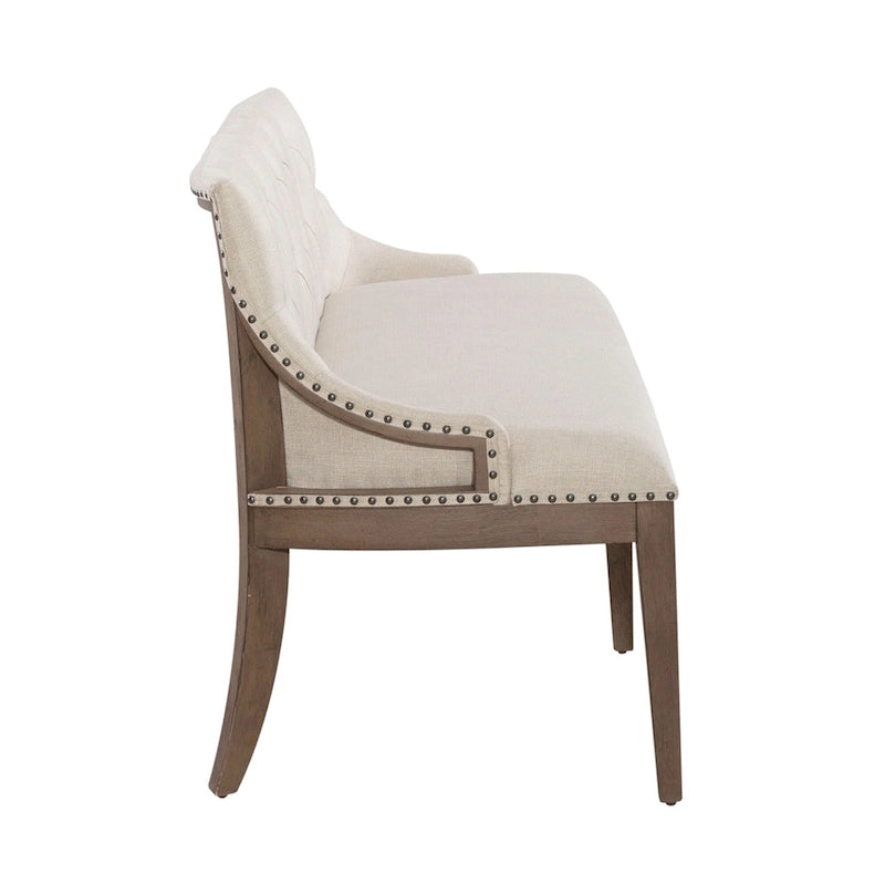 Table rectangulaire de ferme Americana taupe poudré avec chaises de salle à manger, diverses options