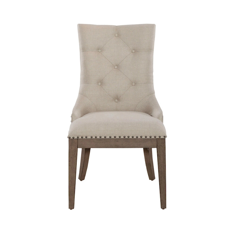 Table rectangulaire de ferme Americana taupe poudré avec chaises de salle à manger, diverses options