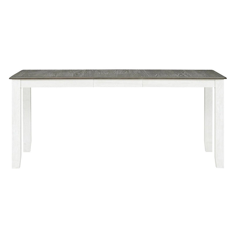 Ensemble de salle à manger 7 pièces de style rétro pour 6 personnes - Table extensible et 6 chaises rembourrées