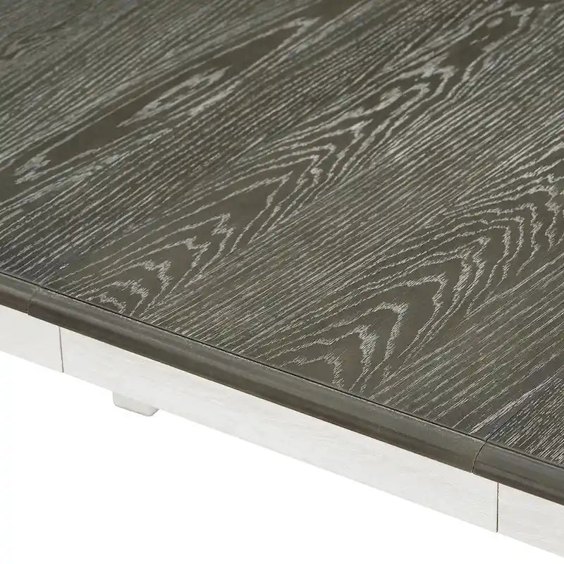 Ensemble de salle à manger 7 pièces de style rétro pour 6 personnes - Table extensible et 6 chaises rembourrées