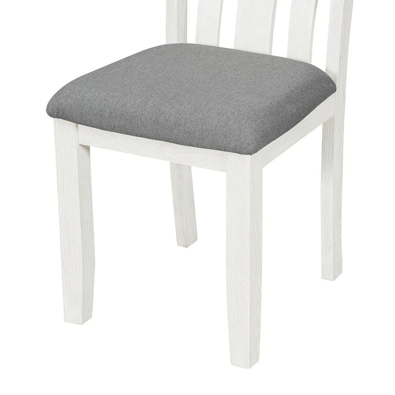 Ensemble de salle à manger 7 pièces de style rétro pour 6 personnes - Table extensible et 6 chaises rembourrées