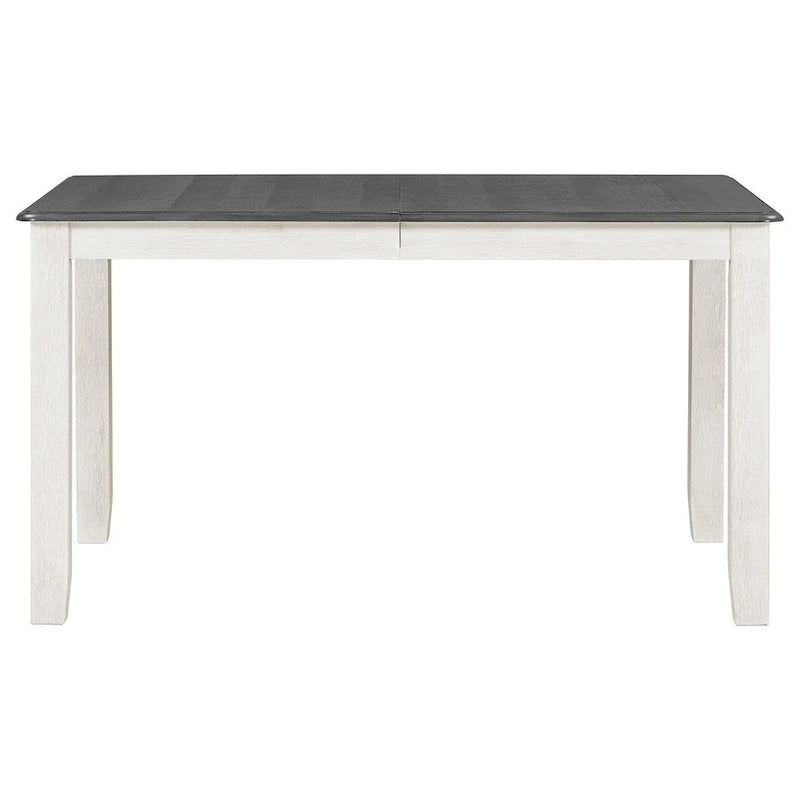Ensemble de salle à manger 7 pièces de style rétro pour 6 personnes - Table extensible et 6 chaises rembourrées