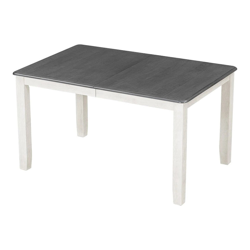 Ensemble de salle à manger 7 pièces de style rétro pour 6 personnes - Table extensible et 6 chaises rembourrées