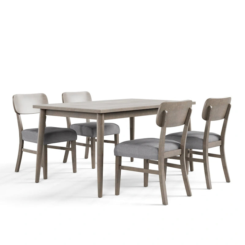 Ensemble de salle à manger Calista moderne gris rectangulaire en bois de Furniture of America