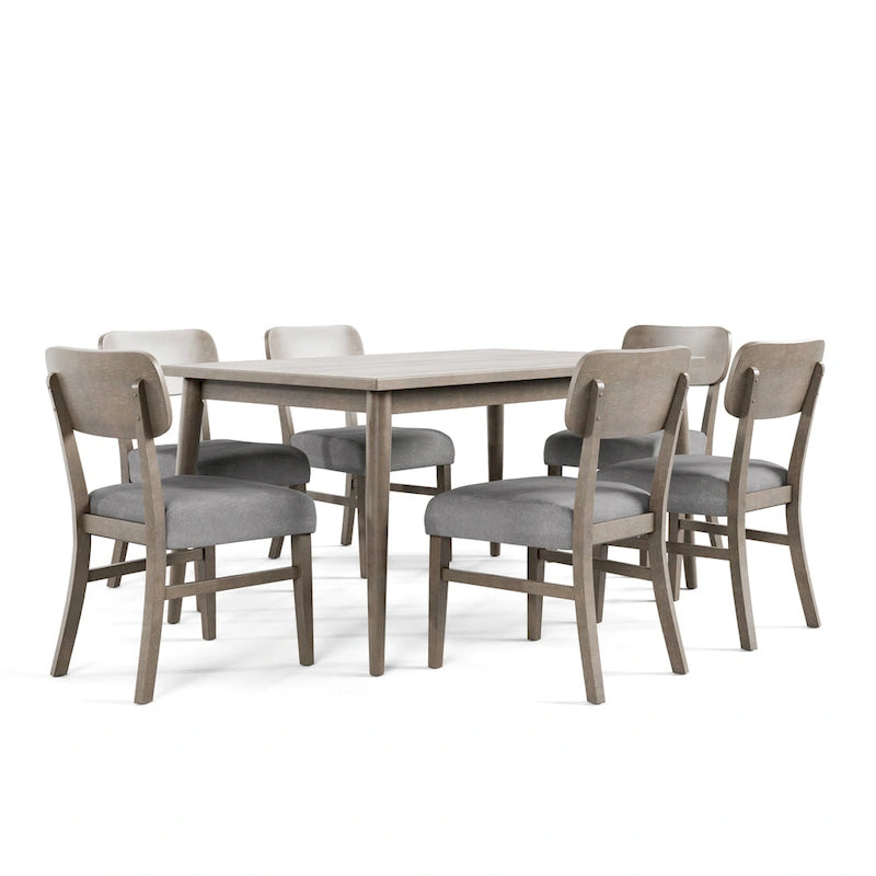 Ensemble de salle à manger Calista moderne gris rectangulaire en bois de Furniture of America