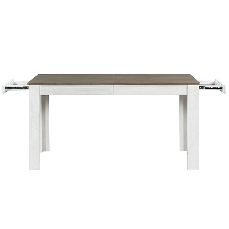 Ensemble de salle à manger 7 pièces en bois pour 6 personnes avec table extensible