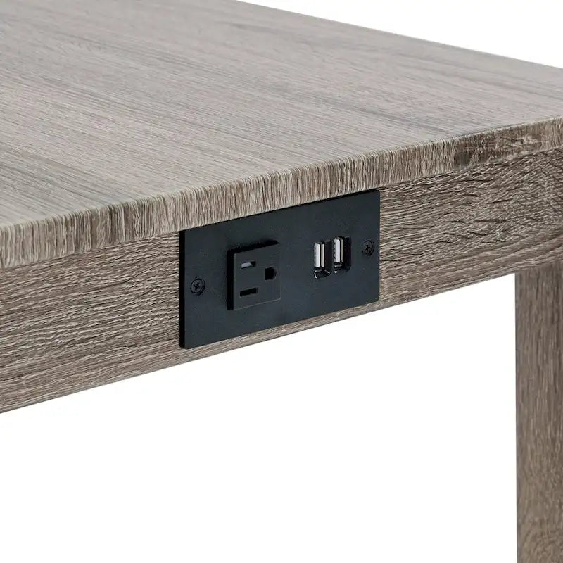 Ensembles de 4 tables de bar et chaises hautes de salle à manger avec prises de courant intégrées
