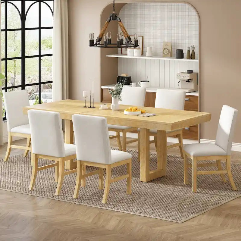 Ensemble de salle à manger extensible 7 pièces