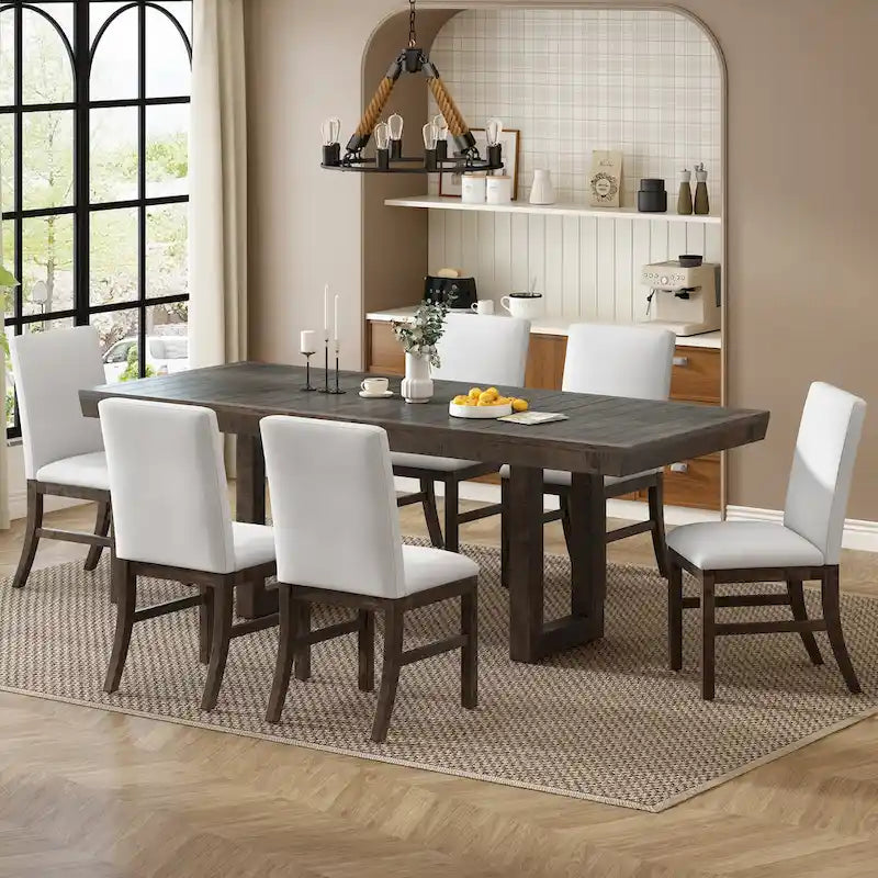 7-Piece Extendable Dining Table Set