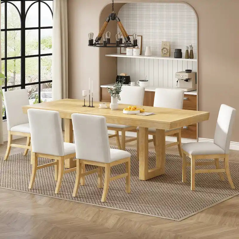 Ensemble de salle à manger extensible 7 pièces
