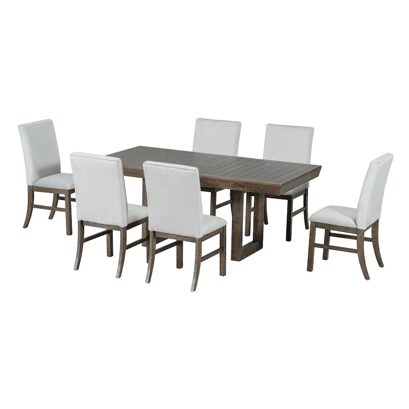 Ensemble de salle à manger extensible 7 pièces