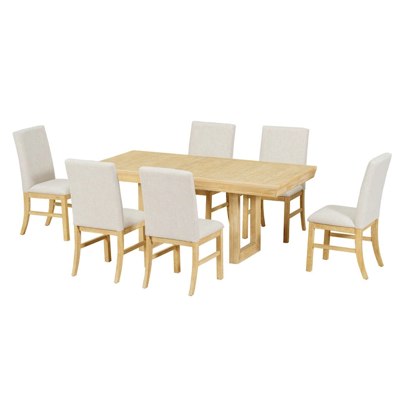 Ensemble de salle à manger extensible 7 pièces