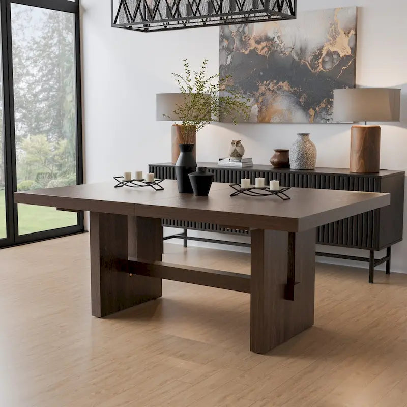 Ensemble de salle à manger extensible 7 pièces en bois massif Liora Modern de Furniture of America