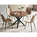 Ensemble de salle à manger 5 pièces, table à manger avec pieds en métal de style moderne pour 4 à 6 personnes avec plateau en MDF, table de salle à manger sur pied.
