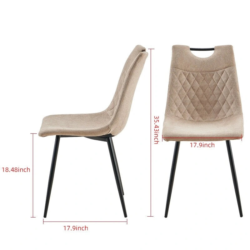 Ensemble de salle à manger 5 pièces, table à manger avec pieds en métal de style moderne pour 4 à 6 personnes avec plateau en MDF, table de salle à manger sur pied.