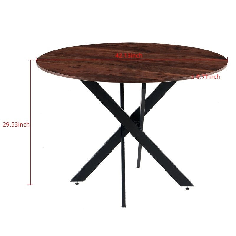 Ensemble de salle à manger 5 pièces, table à manger avec pieds en métal de style moderne pour 4 à 6 personnes avec plateau en MDF, table de salle à manger sur pied.
