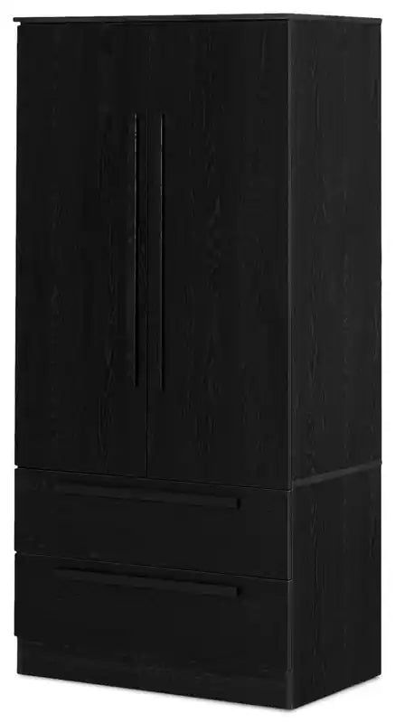 Commode de chambre à 2 tiroirs avec meuble de rangement, 33L x 68,5H