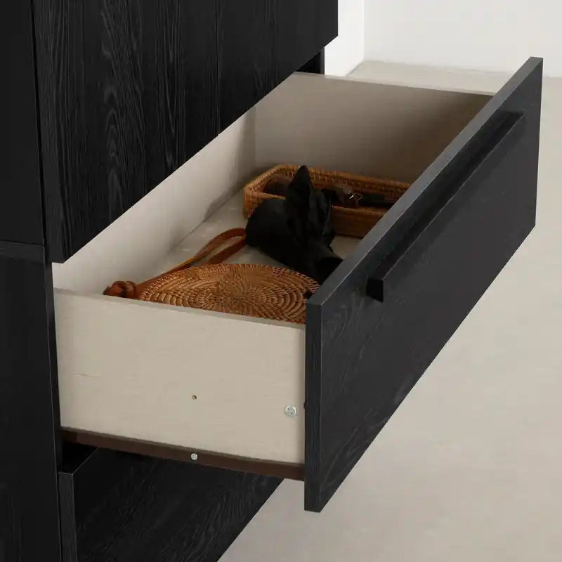 Commode de chambre à 2 tiroirs avec meuble de rangement, 33L x 68,5H