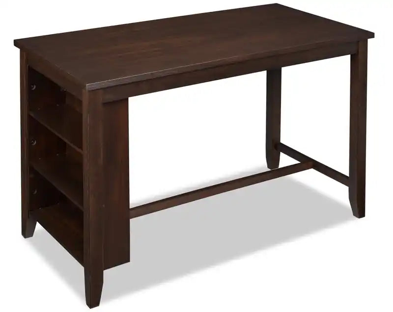 Astoria Counter-Height Dining Table with Built-in Shelves, 60W