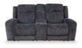 Atlantis 79 Fabric Zero Gravity Power Reclining Loveseat with Storage Console and USB Ports
