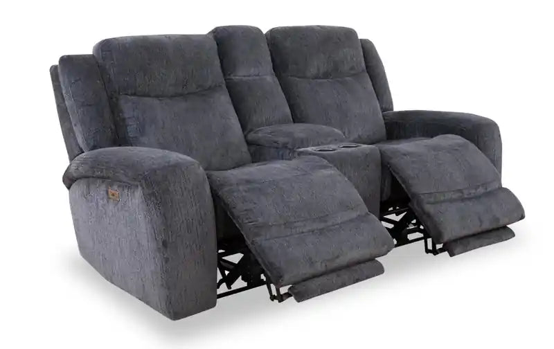 Causeuse inclinable zéro énergie 79 Fabric avec console de rangement et ports USB
