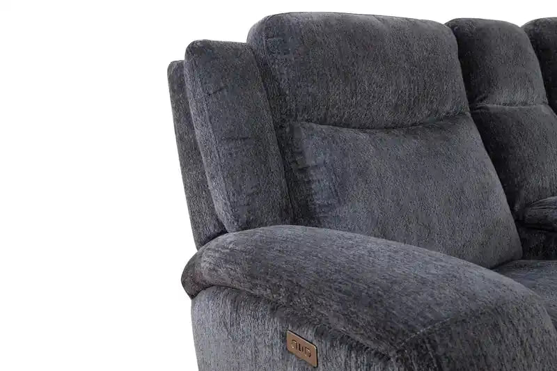 Causeuse inclinable zéro énergie 79 Fabric avec console de rangement et ports USB