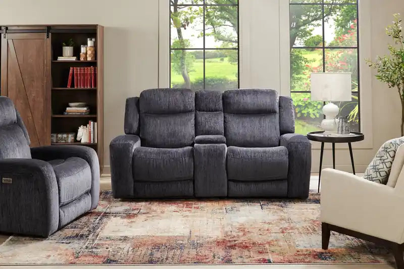 Causeuse inclinable zéro énergie 79 Fabric avec console de rangement et ports USB