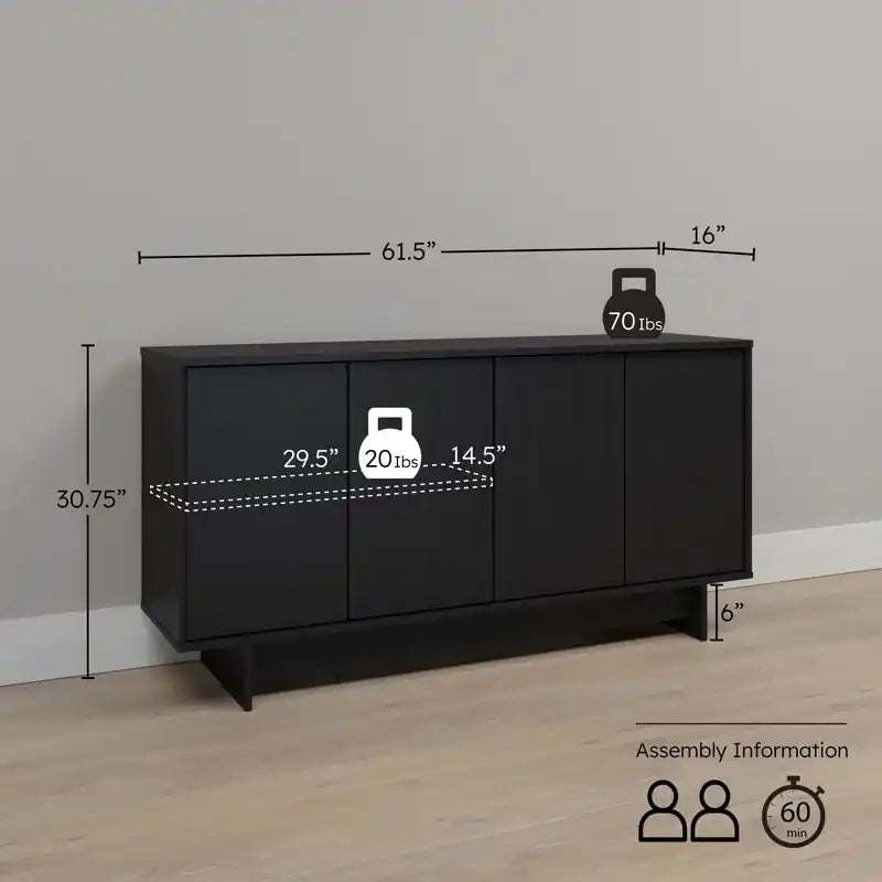 Finnley Sideboard Buffet - Chêne naturel