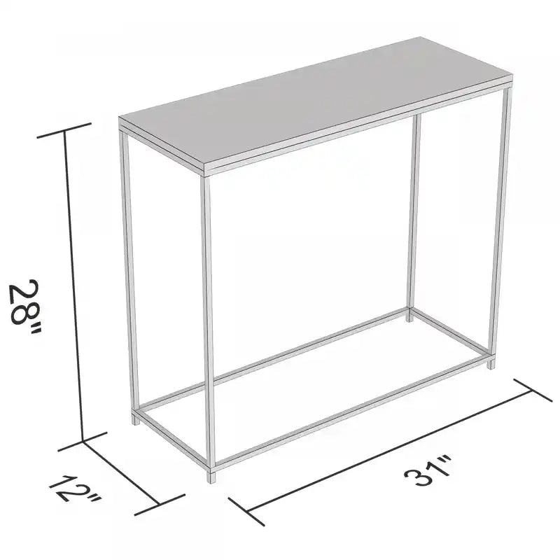 Console de 31 po au design moderne – Bois récupéré marron avec métal noir