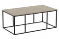 43 Coffee Table - Dark Taupe With Black Metal