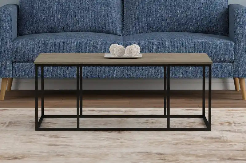 Table basse 43 - Taupe foncé avec métal noir
