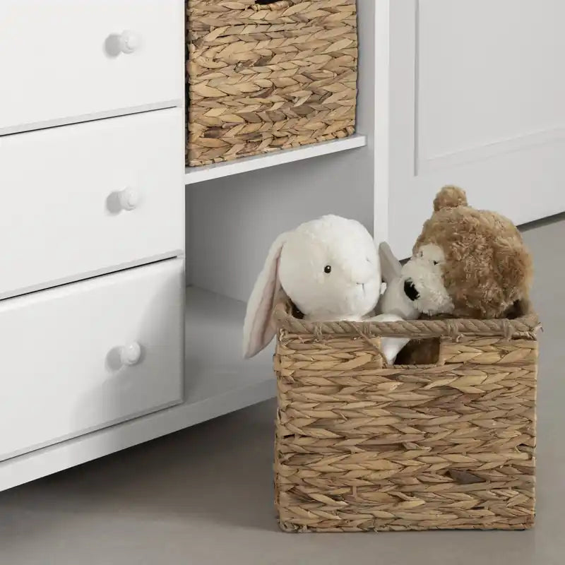 Commode 3 tiroirs Cotton Candy avec paniers de rangement - Blanc pur