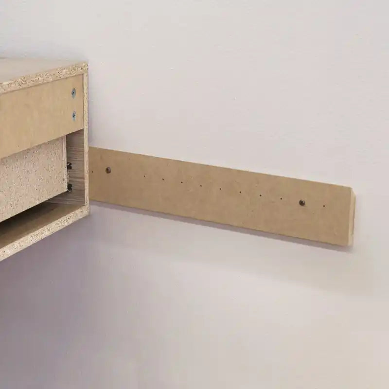 Table de chevet suspendue avec 1 tiroir - Chêne rustique