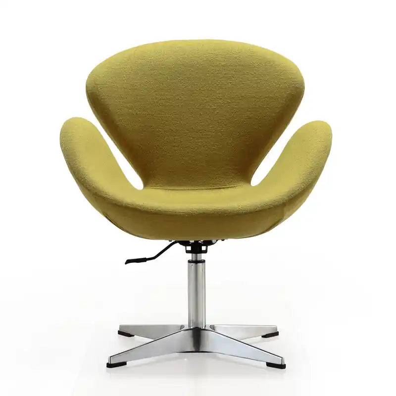 Chaise Pivotante Ajustable Framboise en Laine Polie Chromée