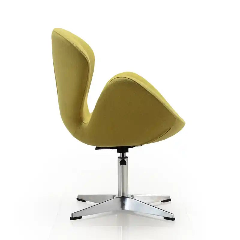 Chaise Pivotante Ajustable Framboise en Laine Polie Chromée