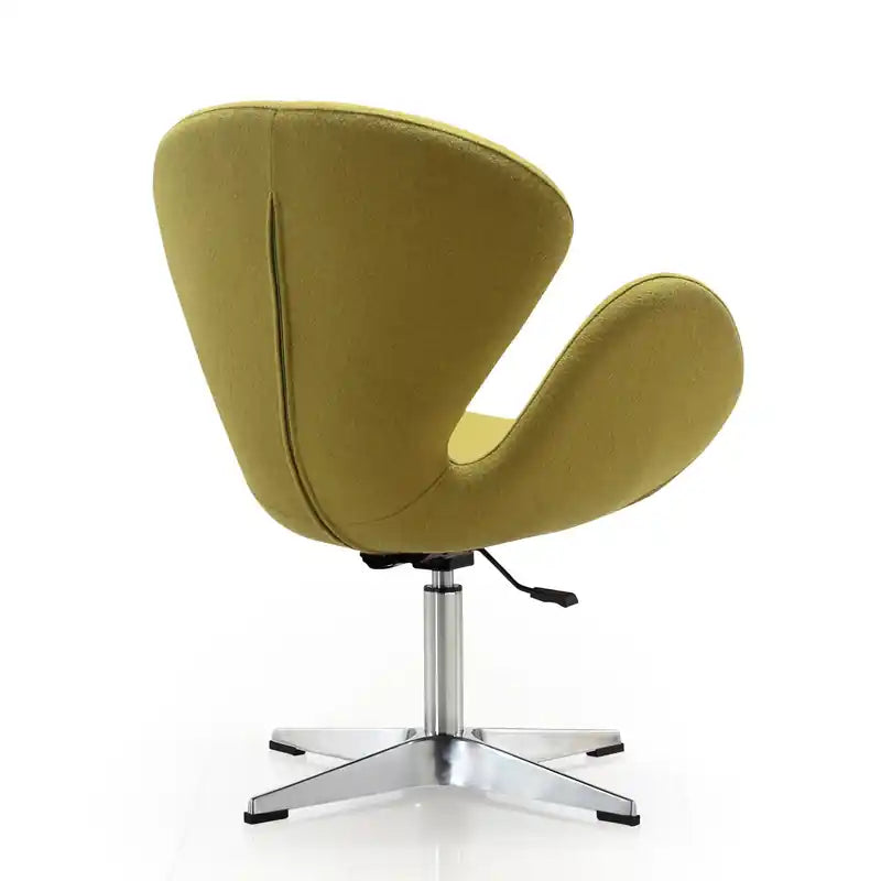Chaise Pivotante Ajustable Framboise en Laine Polie Chromée