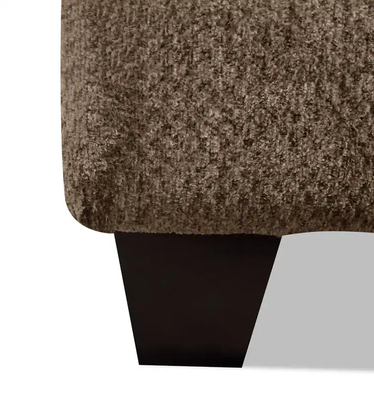 Canapé 100 % chenille fabriqué au Canada avec accoudoirs évasés et coussins décoratifs