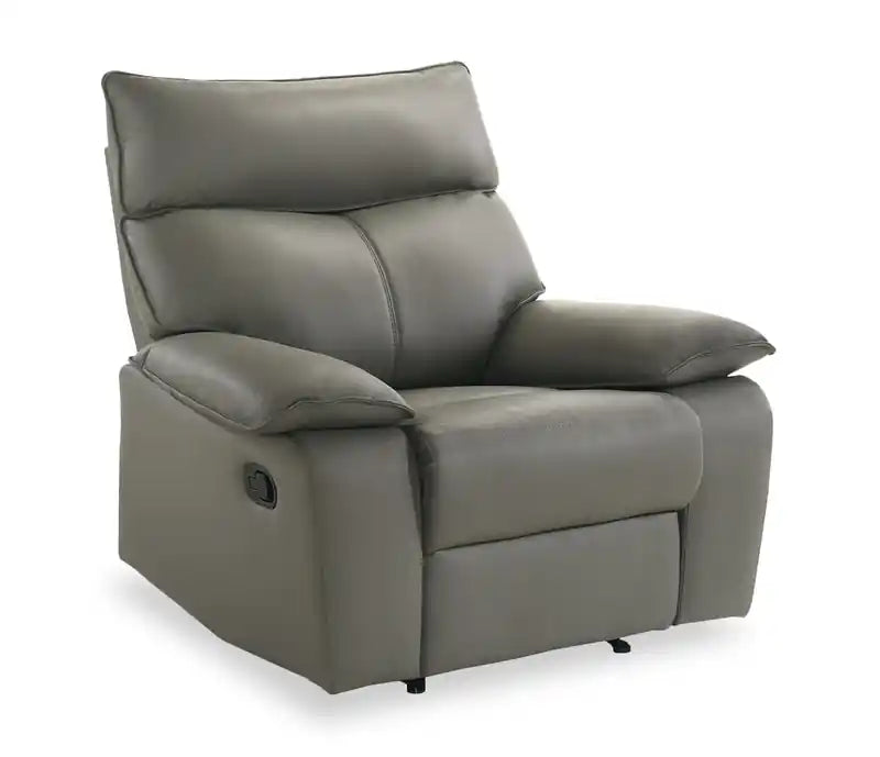 Matteo 42 Genuine Leather Reclining Chair - Aviarah Grey