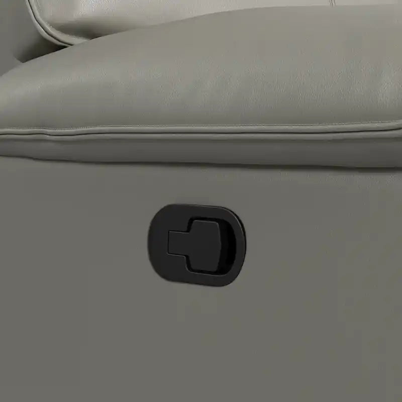 Fauteuil inclinable en cuir véritable 42 - Gris