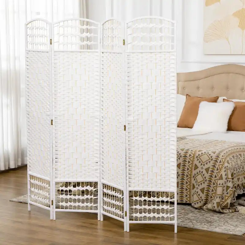 Paravent pliable 4 panneaux, 1,70 m, Séparateur de pièce intime
